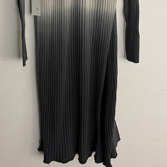 Burning Torch S Cardigan Sweater Gray Ombre Ribbed Duster Long Anthropologie NEW - Picture 8 of 8